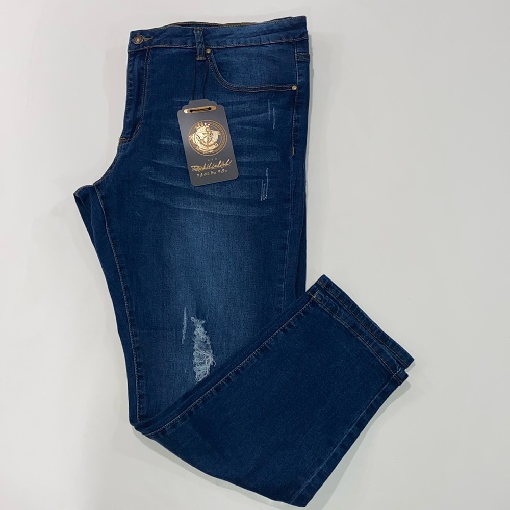 Pink Label Denim Company Stretch‎ Skinny Distressed Jeans